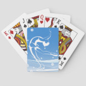 ウィメンアイススケートで滑るスポーツイラストレーション トランプ (裏面)