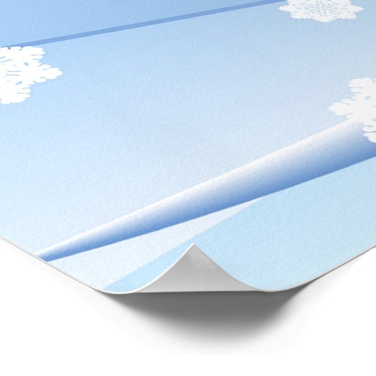 ウィメンアイススケートで滑るスポーツイラストレーション ポスター (角)