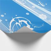 ウィメンアイススケートで滑るスポーツイラストレーション ラッピングペーパー