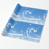 ウィメンアイススケートで滑るスポーツイラストレーション ラッピングペーパー (アンロールド)