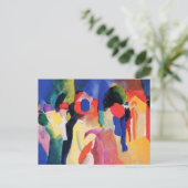 ウィメンイエロージャケットマ威厳があるーク葉書 ポストカード (スタンド正面)