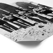 ウィメンサーファーズブラック&ホワイトヴィンテージアート ポスター (角)