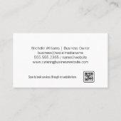 ウィメンシェフ料理 | キッチン器具のパターン 名刺 (裏面)