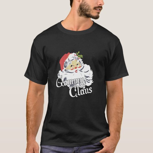 ウィメンズおもしろいサンタガミークローススノーフレークヒョウC Tシャツ (正面)