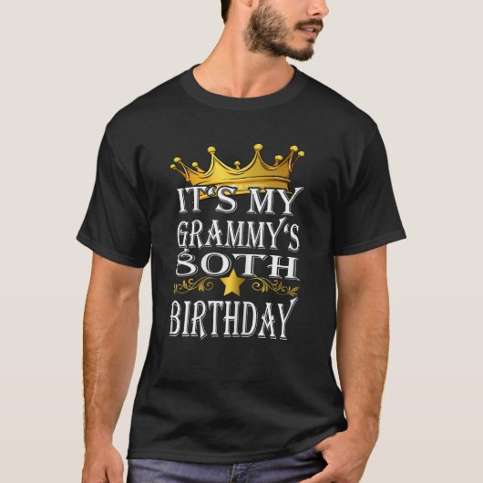ウィメンズそれは私のグラミーの80番目の誕生日の王冠の王8 Tシャツ (正面)