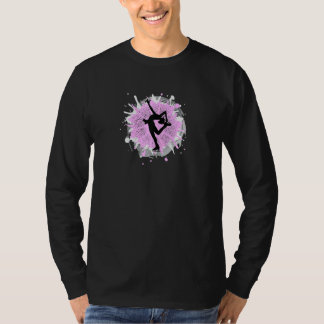 ウィメンズアイススケートで滑るスケーター姿踊りSk Tシャツ