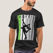 ウィメンズアイススケートで滑るチームアイススケート踊りレトロC Tシャツ (正面)