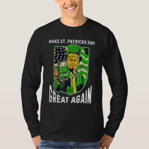 ウィメンズアイリッシュレプレを飲む日が大好きSt patricks Tシャツ