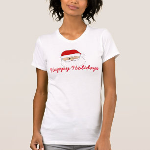 ウィメンズアパレル素晴らしジャージーショートスリーブ/サンタ Tシャツ