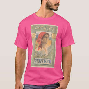 ウィメンズアミカヴィンテージオペラポスター Tシャツ