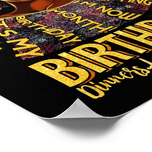 ウィメンズイット私の誕生日10月受付誕生日 ポスター (角)