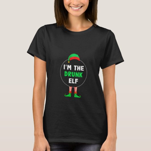 ウィメンズイムザ小妖精や小人飲クリスマスVネック Tシャツ (正面)