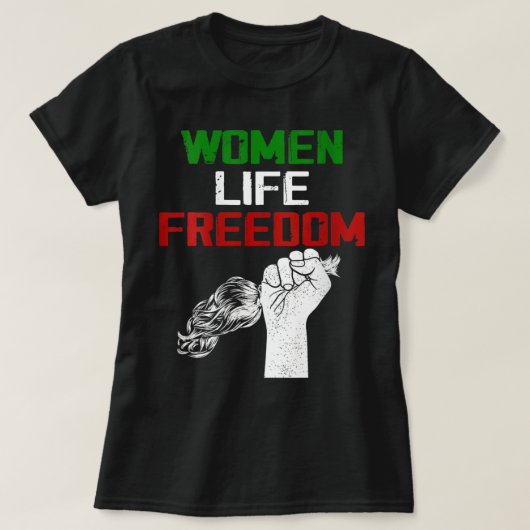 ウィメンズイラン山ツェンデギAzadiペルシア人女性ライフF Tシャツ (デザイン正面)