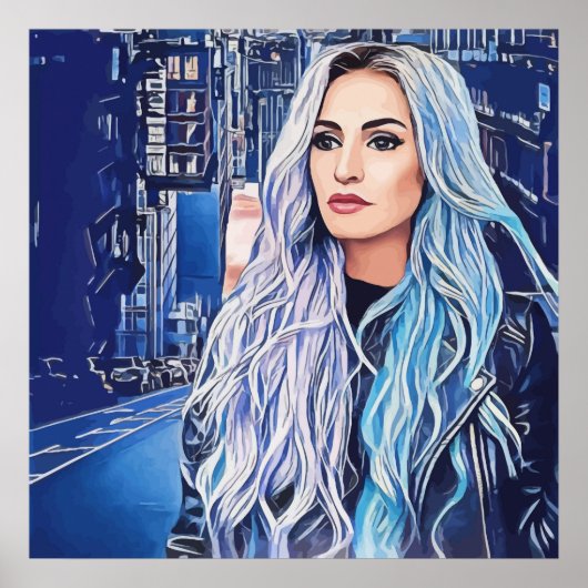 ウィメンズインシティシュール抽象芸術アート ポスター (正面)