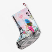 ウィメンズインパリスクリスマスストッキングエッフェルタワー スモールクリスマスストッキング (裏面 (吊り時))