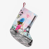 ウィメンズインパリスクリスマスストッキングエッフェルタワー スモールクリスマスストッキング (正面 (吊り時))