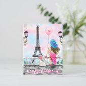ウィメンズインパリ誕生日カード ポストカード (スタンド正面)