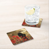 ウィメンズインポピーフィールド紙コースター スクエアペーパーコースター (インサイチュ)