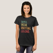 ウィメンズウィザードママ編み物レジェンド Tシャツ (正面フル)