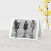 ウィメンズウェイディングアットアーリントンビーチ写真 カード (黄色い花)