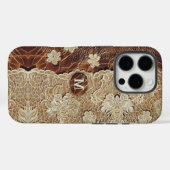 ウィメンズウエスタンカントリーレザーnレースイニシャル Case-Mate iPhoneケース (裏面 (横))