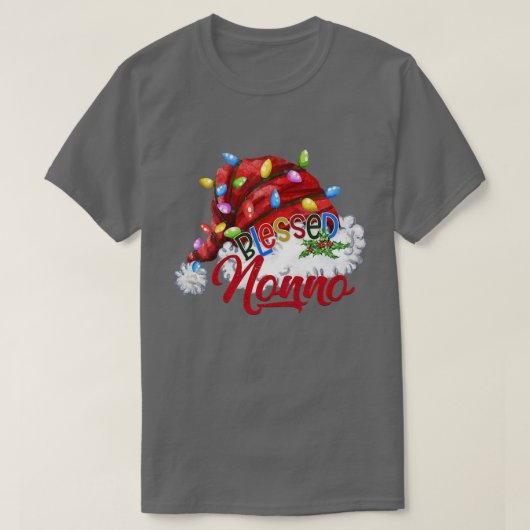 ウィメンズウォメン賛美ズノンノサンタハットクリスマスライト Tシャツ (デザイン正面)