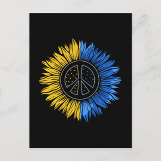 ウィメンズウクレイン用のウィメンズウクレインのひまわりTシャツ ポストカード
