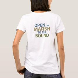 ウィメンズエドモンズマーシュ河口シャツ1 (背中つき) Tシャツ