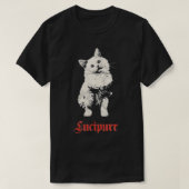 ウィメンズオカルトルシパーゴシックルシファーサタンキャットデ Tシャツ (デザイン正面)