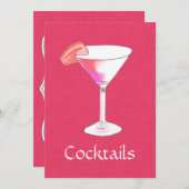 ウィメンズオフィスカクテルパーティー 招待状 (正面/裏面)