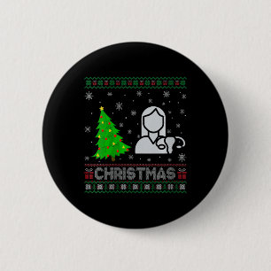 ウィメンズオブナースクリスマスツリー照明醜いクリスマス 缶バッジ
