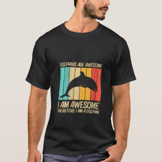 ウィメンズカッコいいドルフィン男性へウィメンズドルフィンベルガ Tシャツ