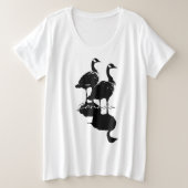 ウィメンズカナダグースTシャツプラスサイズカナダトップ プラスサイズTシャツ (デザイン正面)