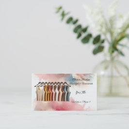 ウィメンズカラータンクトップスブティックビジネスカード 名刺