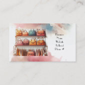 ウィメンズカラータンクトップスブティックビジネスカード 名刺 (裏面)