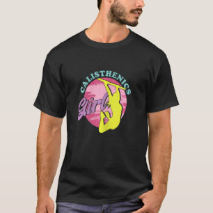 ウィメンズカリステニクスガール通りトレーニングフィットネスGy Tシャツ