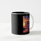 ウィメンズカワイイ日本のスタイルオッタージャイアントシーオッターD ツートーンマグカップ (正面右)