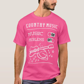 ウィメンズカントリーミュージックギタリスト楽器ミュージシャン Tシャツ