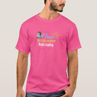 ウィメンズガールズママナースバケーションサマーモードトラベル Tシャツ