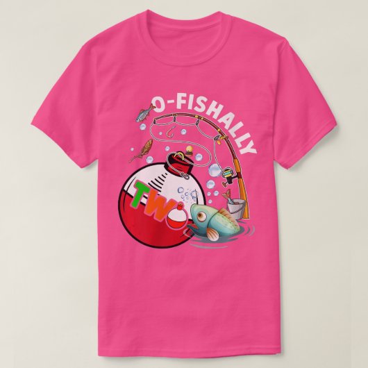 ウィメンズキッズ2ndデイ魚釣りテーマボーイズ&ギ tシャツ (デザイン正面)