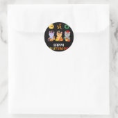 ウィメンズキッテンキャットハロウィンクリスマス猫ハッピーH ラウンドシール (バッグ)