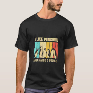 ウィメンズキュートペンギン男性へウィメンズキッズレトロペン Tシャツ