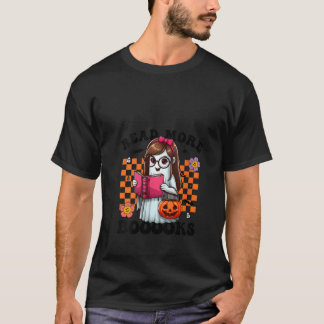 ウィメンズキュート幽霊読ブックもっとおもしろいのブッ教えク Tシャツ