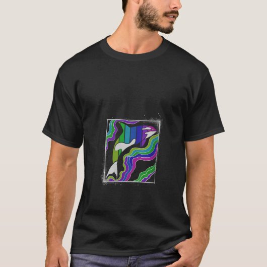 ウィメンズキラーホエールクジラ海のライフギフト Tシャツ (正面)
