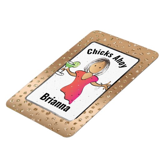 ウィメンズクおもしろいルーズキャビンのドアのためのチックアホイ マグネット (左側)