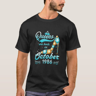 ウィメンズクイーン35番目の誕生日ギフトクイーン生まれが入る Tシャツ