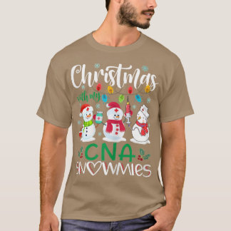 ウィメンズクリスマスと私のCNAスノーミーズナースステト Tシャツ