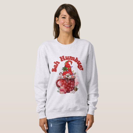 ウィメンズクリスマススウェットシャツ格言コーヒーバフンバグ スウェットシャツ (正面フル)