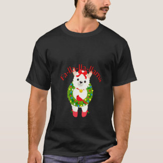 ウィメンズクリスマスラマキャンディおもしろいケインファラホリ Tシャツ