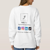 ウィメンズクルーネックスウェットシャツ スウェットシャツ (裏面)